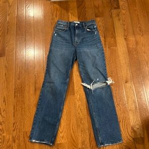 EUC Abercrombie 90’s straight ultra high rise jeans- size 8 T